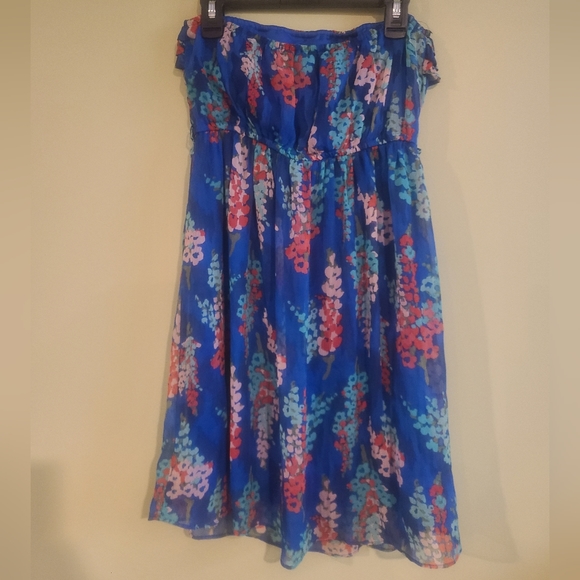 🏷3/$15🏷 Forever 21 Strapless Chiffon Dress - Medium - Picture 2 of 5
